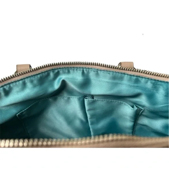 Coach Madison Vintage Dotted Op Art Sophia Satchel with Turquoise Interior - Picture 10 of 16